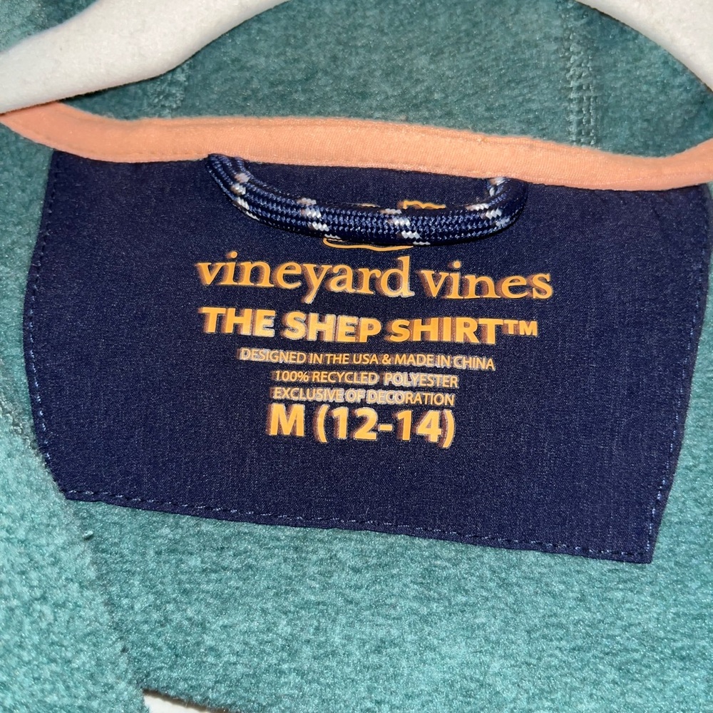 Boys size Large (12/14) Vineyard Vines Quarter Zip hooded fleece - Picture 4 of 4